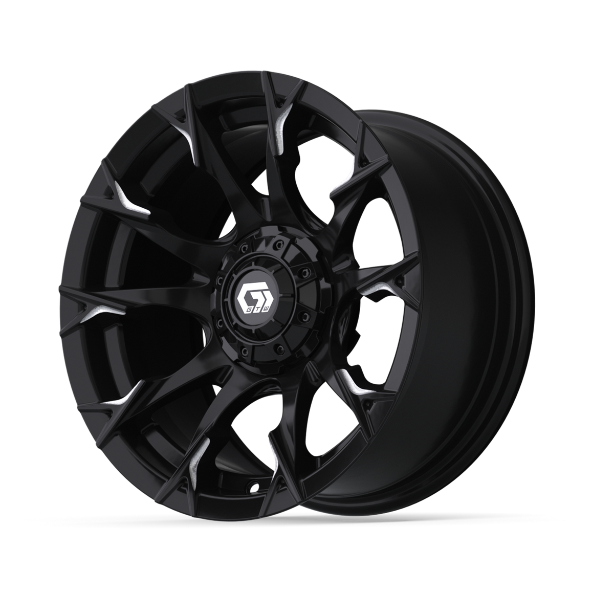 14" GTW Diablo Gloss Black with Machined Accents Wheel