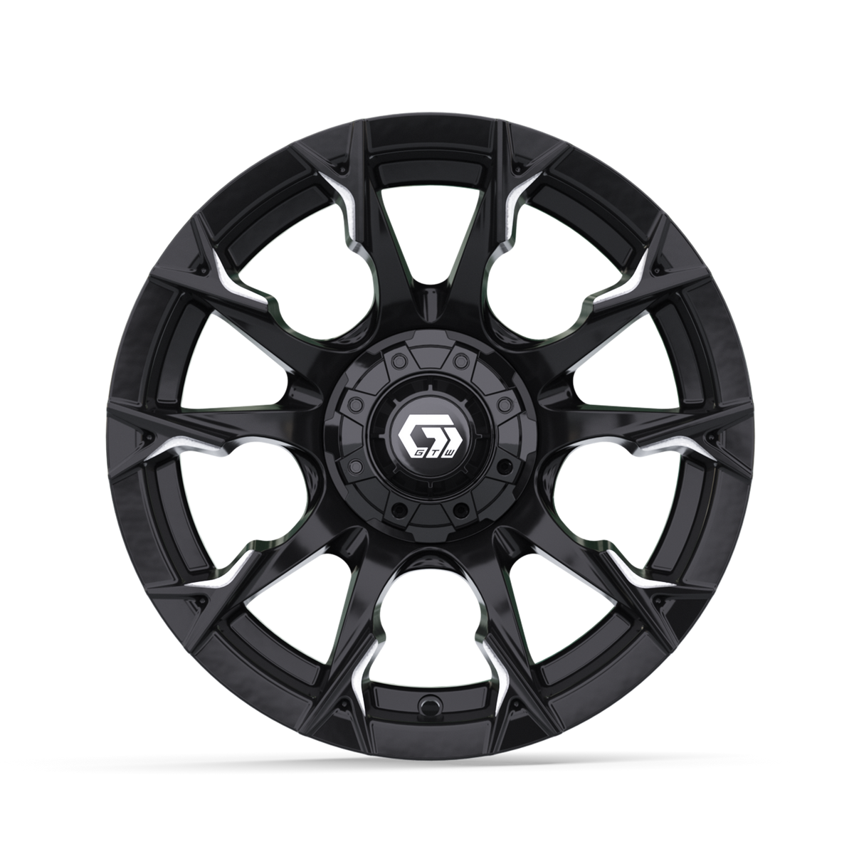 14" GTW Diablo Gloss Black with Machined Accents Wheel