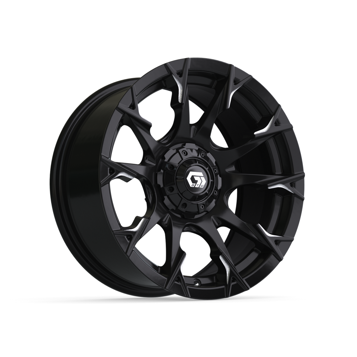 15" GTW Diablo Gloss Black with Machined Accents Wheel