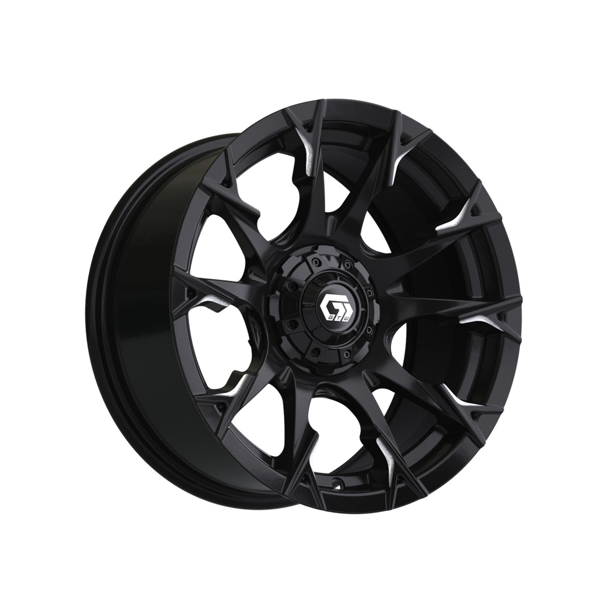 15" GTW Diablo Gloss Black with Machined Accents Wheel