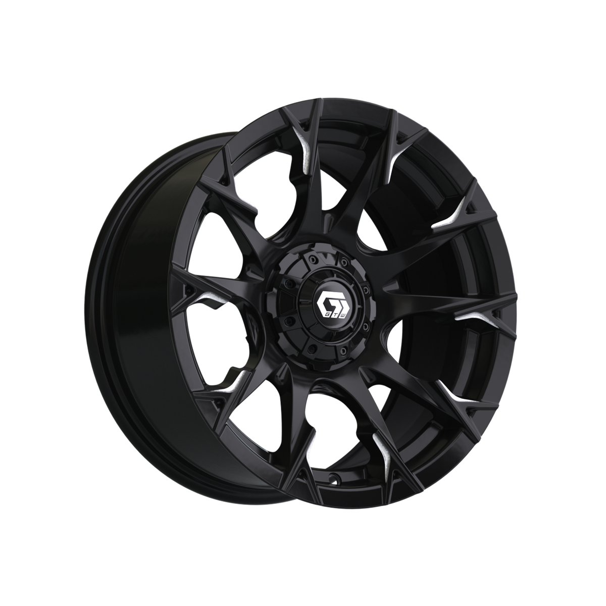 15" GTW Diablo Gloss Black with Machined Accents Wheel