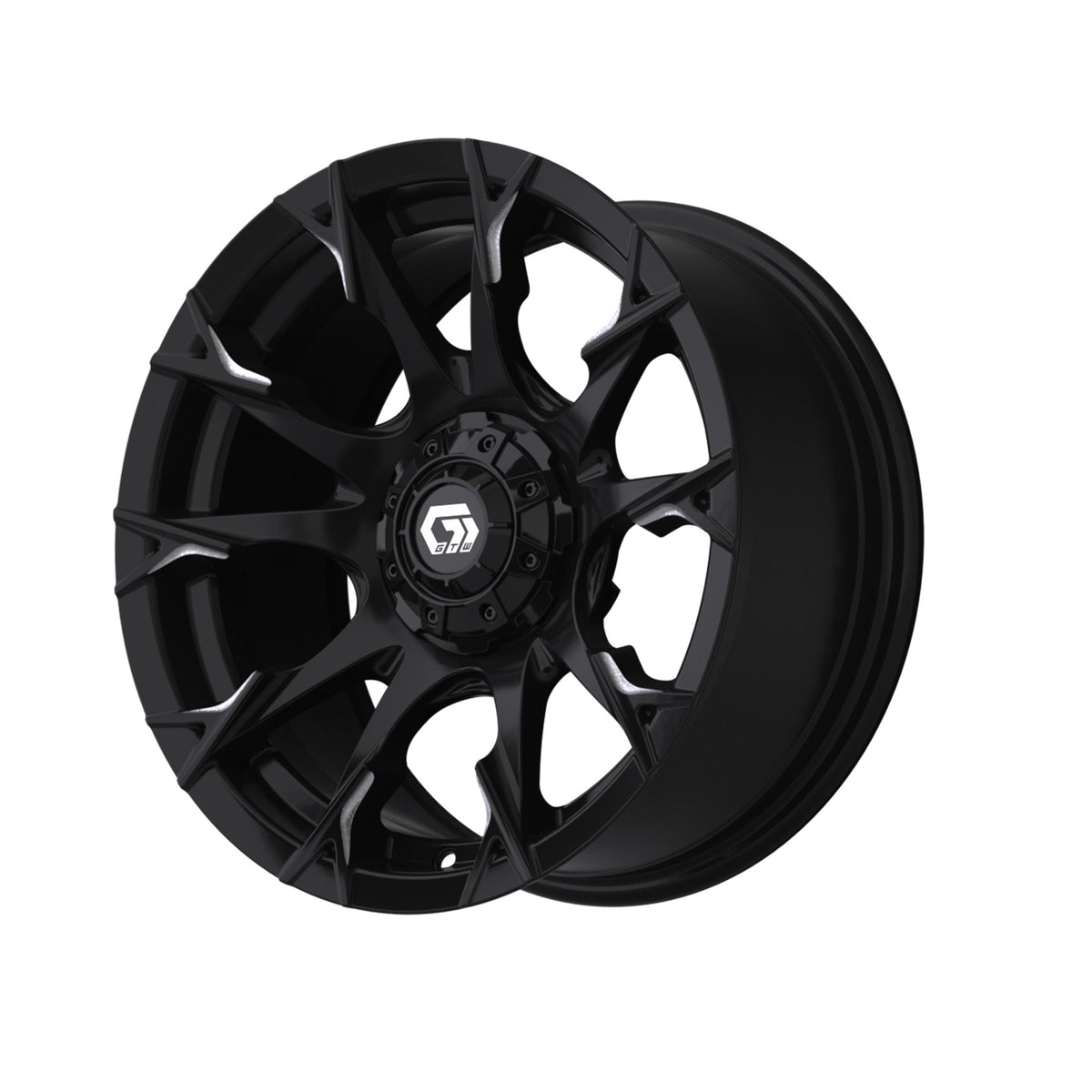 15" GTW Diablo Gloss Black with Machined Accents Wheel