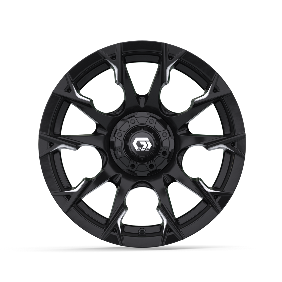15" GTW Diablo Gloss Black with Machined Accents Wheel