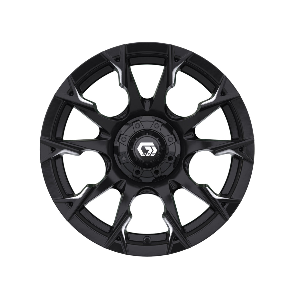 15" GTW Diablo Gloss Black with Machined Accents Wheel
