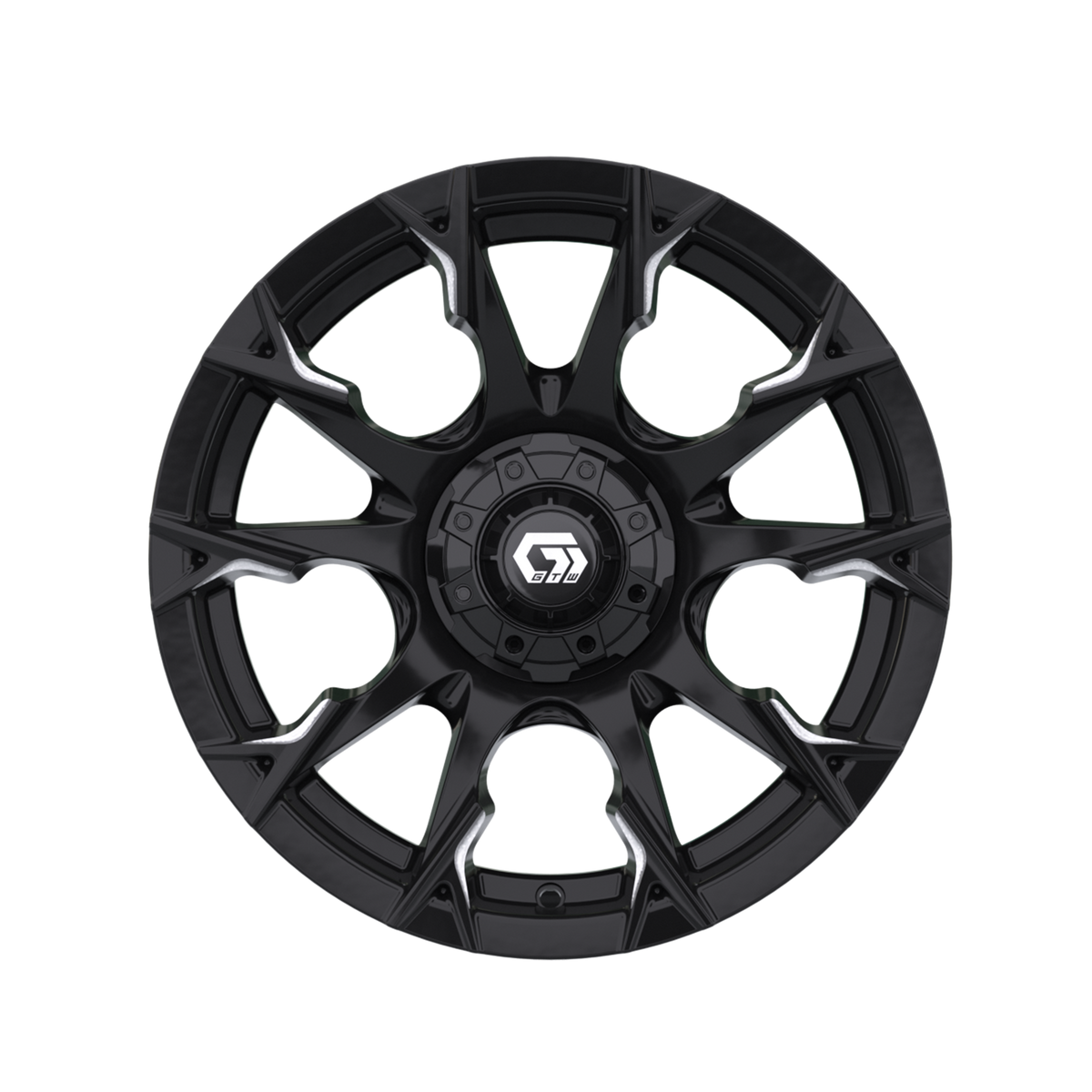 15" GTW Diablo Gloss Black with Machined Accents Wheel