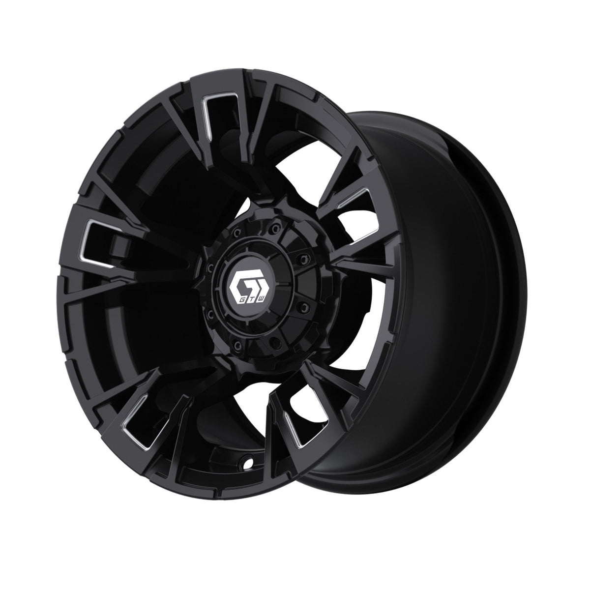 12" GTW Vandal Matte Black with Machined Accents Wheel