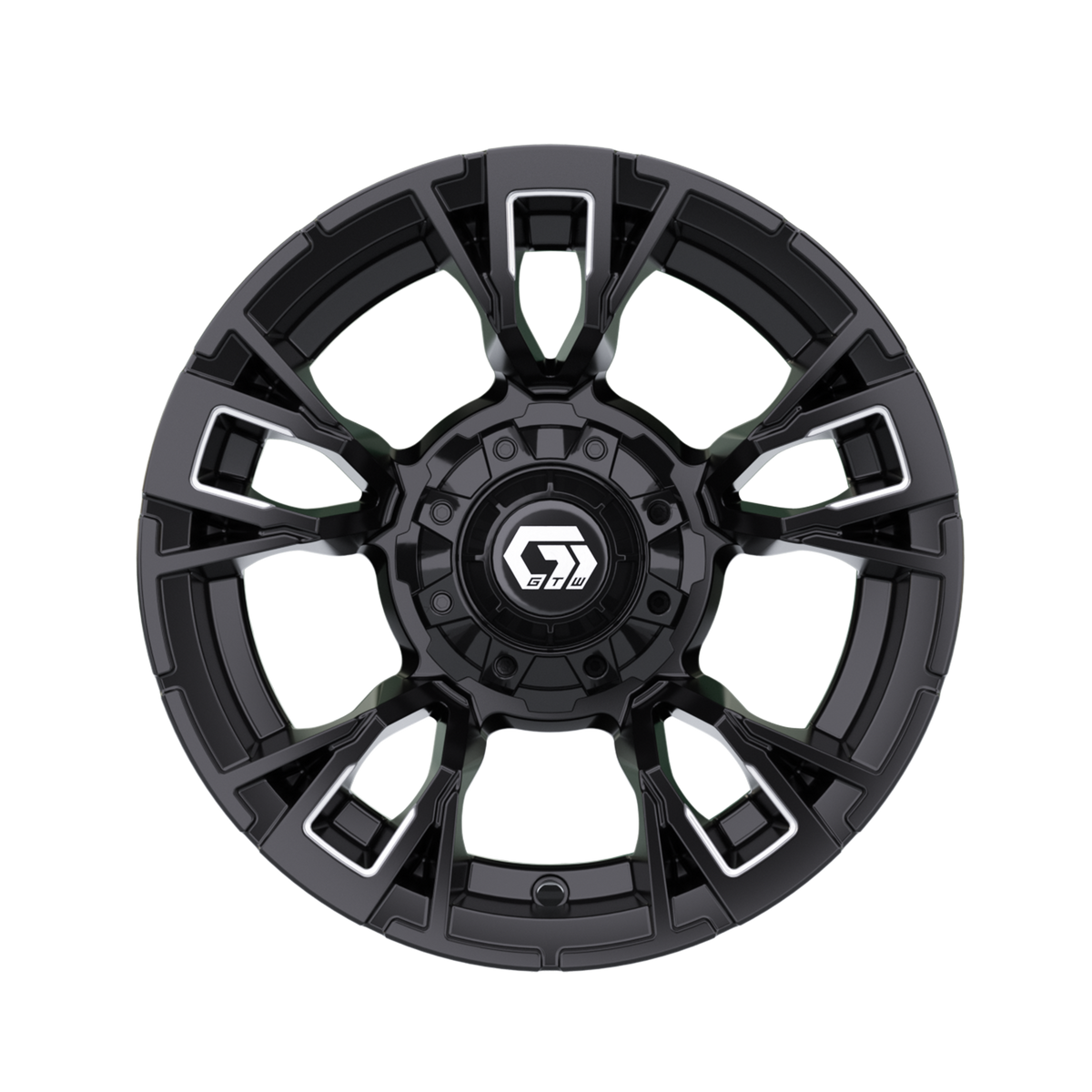 12" GTW Vandal Matte Black with Machined Accents Wheel