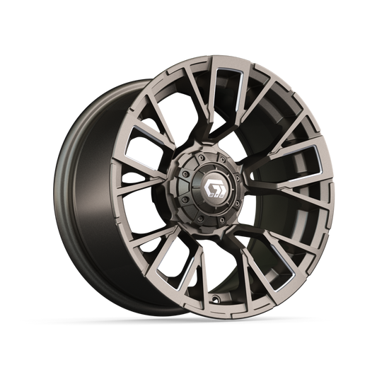 14" GTW Vandal Satin Bronze with Machined Accents Wheel