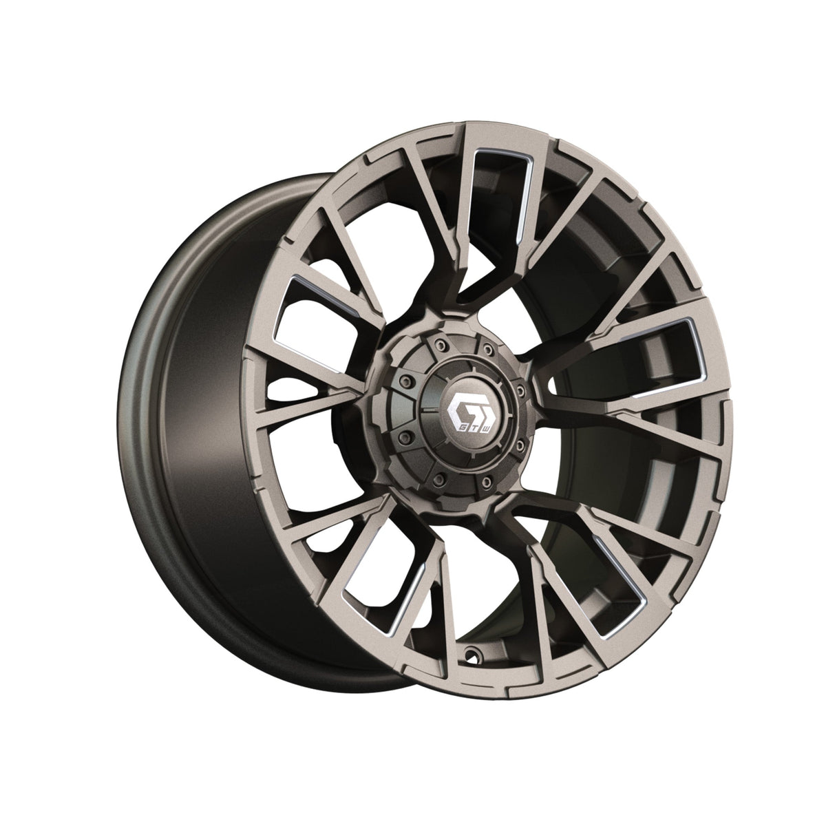 14" GTW Vandal Satin Bronze with Machined Accents Wheel