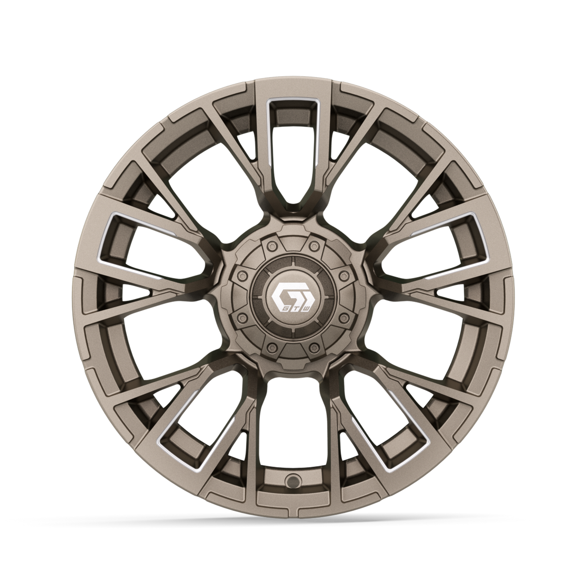 14" GTW Vandal Satin Bronze with Machined Accents Wheel