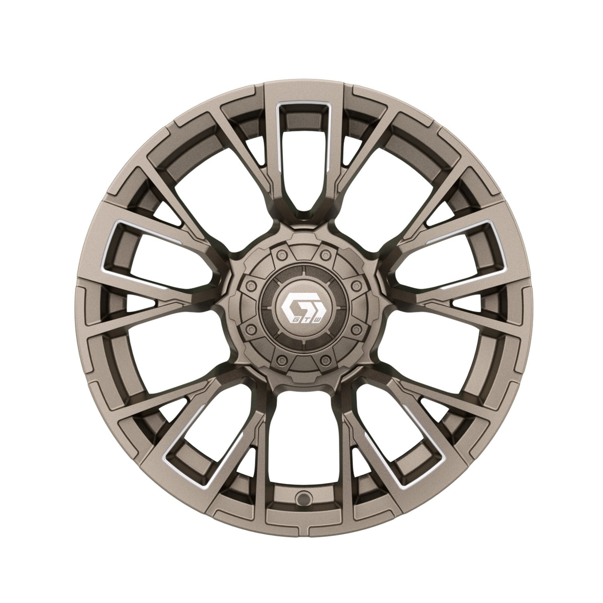14" GTW Vandal Satin Bronze with Machined Accents Wheel