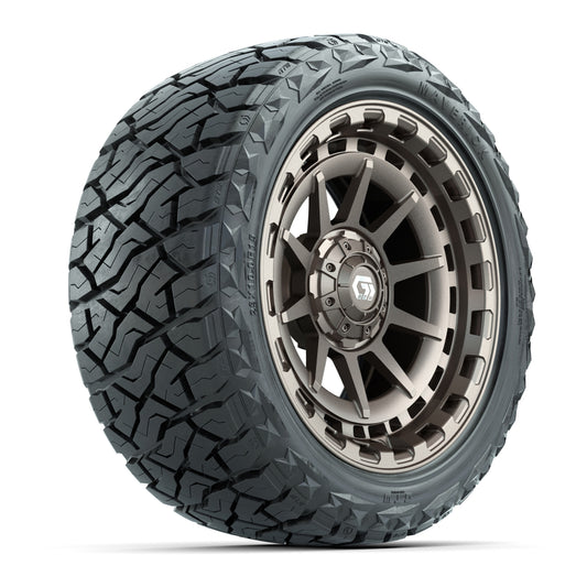 GTW Barricade Satin Bronze 15" Wheels with 23x10.00-R15 Maverick All-Terrain Tires – Full Set