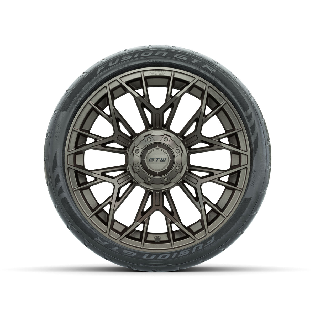 Set of (4) 15" GTW Stellar Matte Bronze Wheels with 215/40-R15 Fusion GTR Street Tires