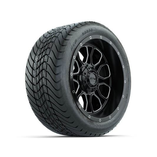 Set of (4) 14" GTW® Volt Machined & Black Wheels with 225/30-14 Mamba Street Tire
