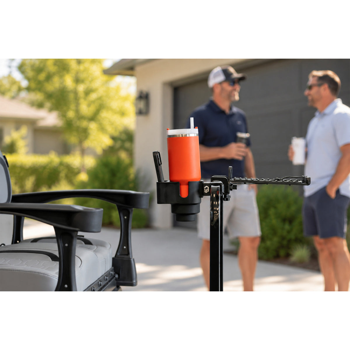 GTW BaseClamp Golf Cart Cup & Phone Holder with Mounting Clamp