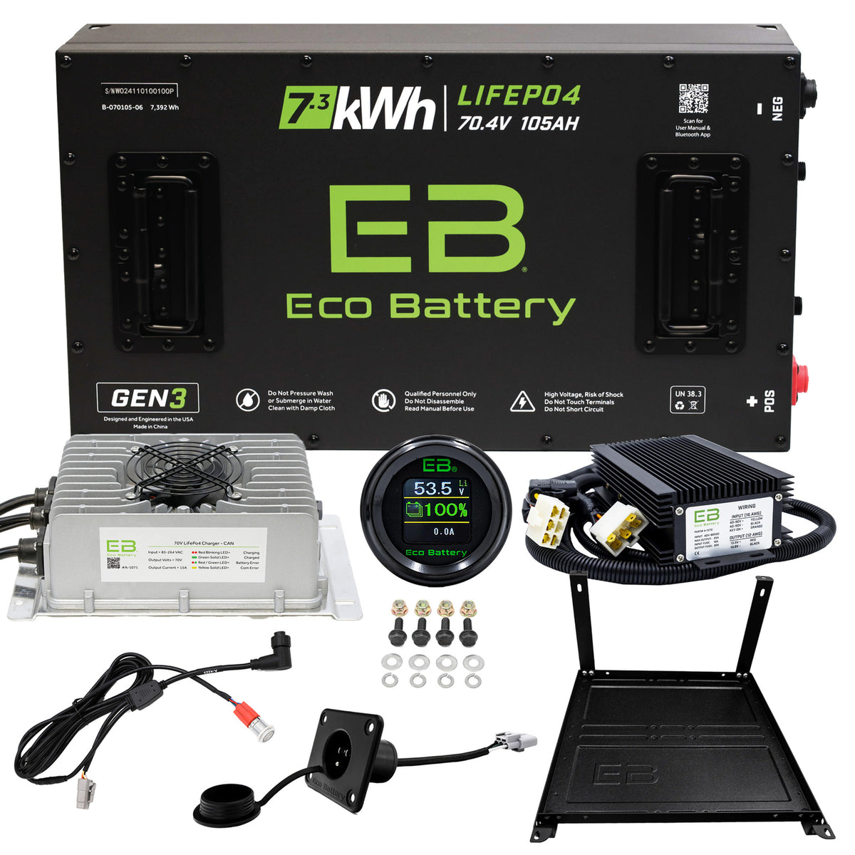 EZGO TXT 72V Lithium Battery – Eco Battery 70V 105Ah LiFePO4 Gen3 | Lifetime Warranty