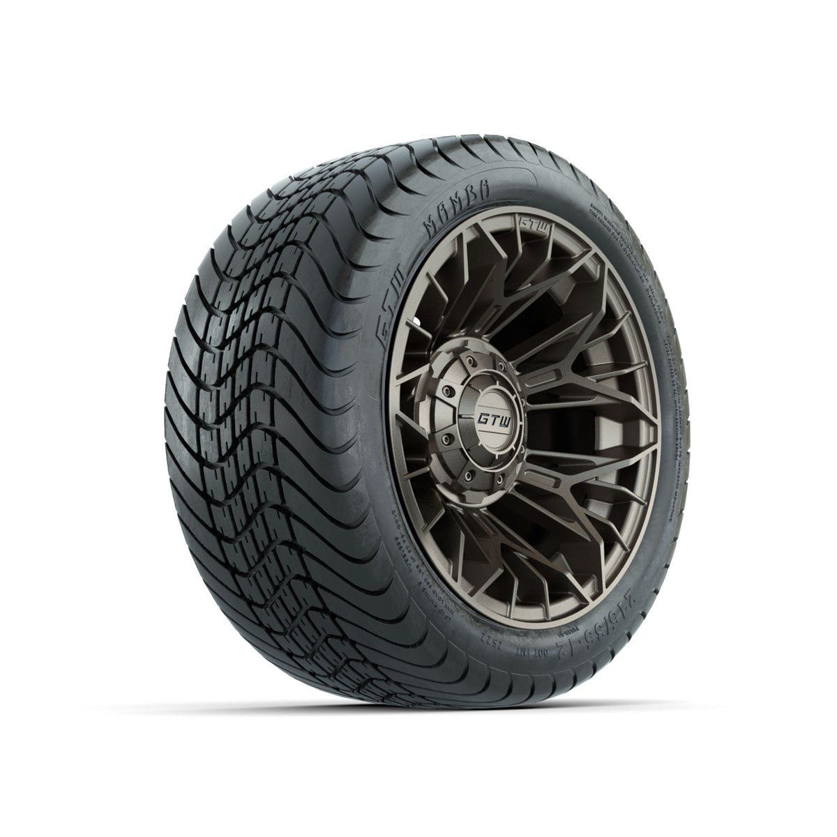 Set of (4) 12" GTW® Stellar Matte Bronze Wheels with 215/35-12 Mamba Street Tires