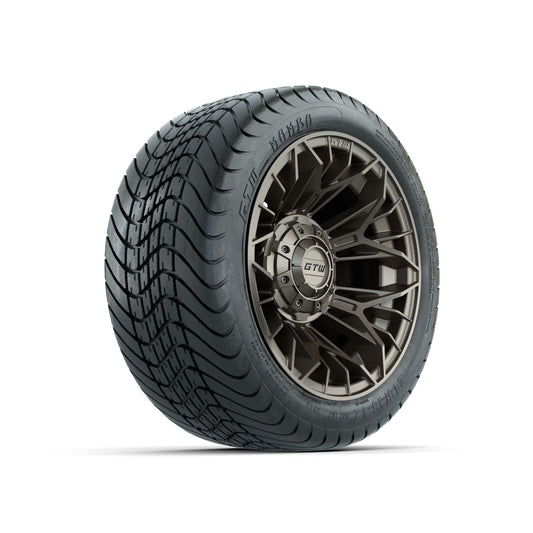 Set of (4) 12" GTW® Stellar Matte Bronze Wheels with 215/35-12 Mamba Street Tires