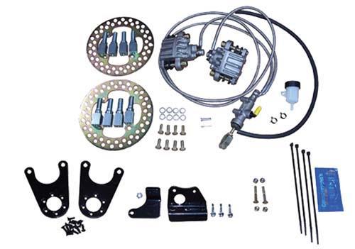 Jakes Brake Kit EZGO TXT / Medalist with Jakes Spindle Lift - Front Disc Brakes