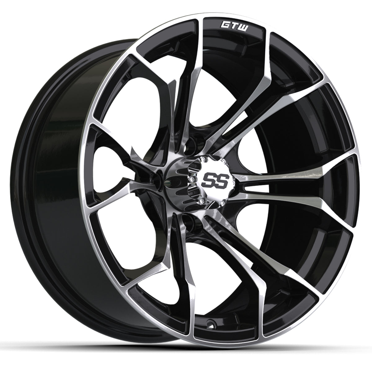 15" GTW Spyder Machined Black Wheel