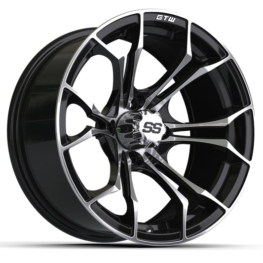 15" GTW Spyder Machined Black Wheel