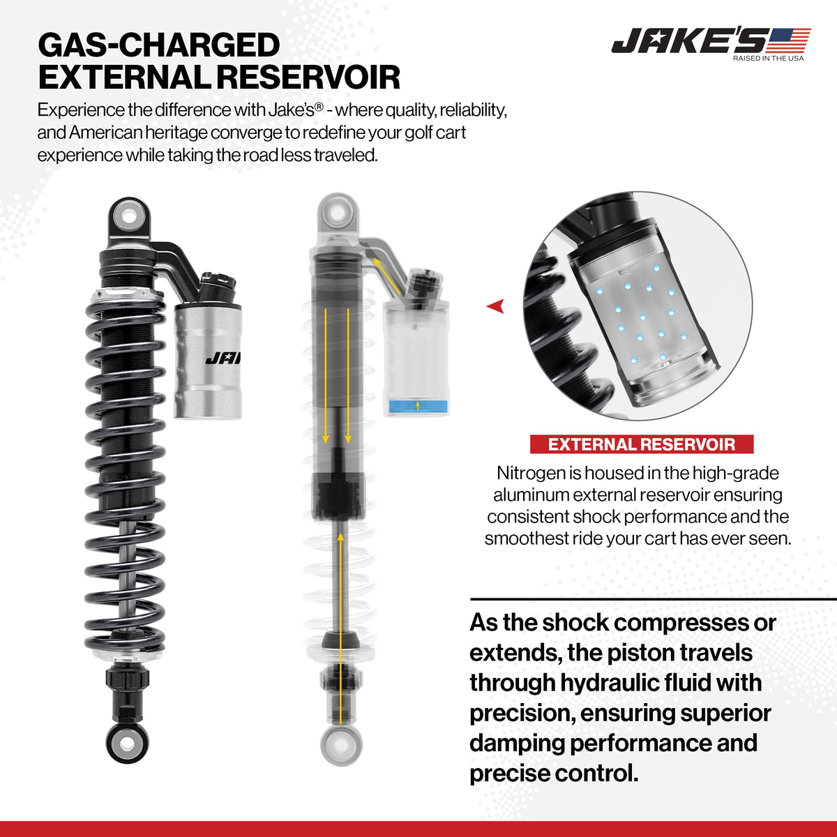 Jake's Long Travel Lift Kit | Yamaha Drive2 Gas w/ Independent Rear Suspension (2017-Up) w/ External Reservoir Shocks