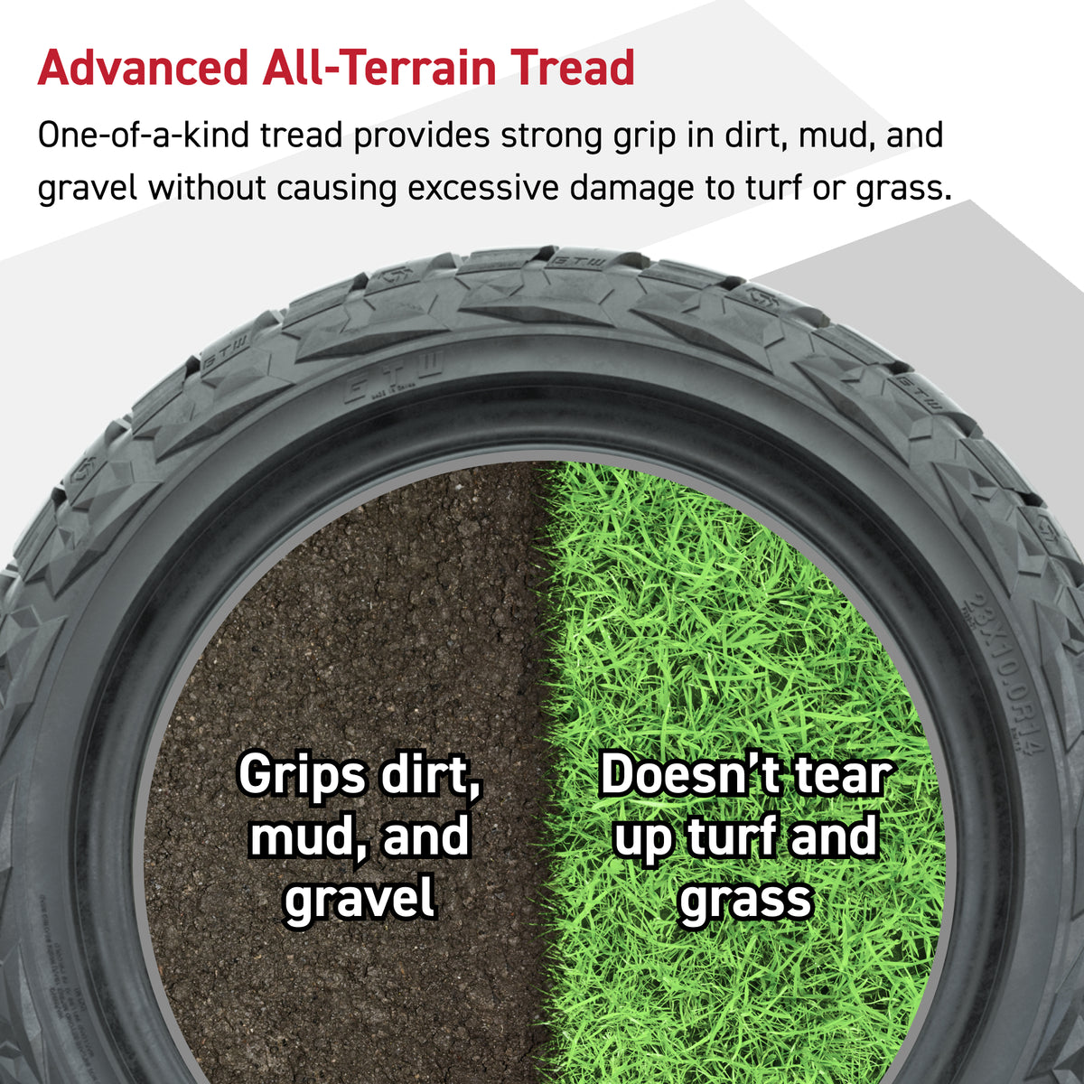 GTW Assault Gloss Black 15" Deep Dish Wheels with 23X10-R15 Maverick Steel Belted Radial All-Terrain Tires - Full Set