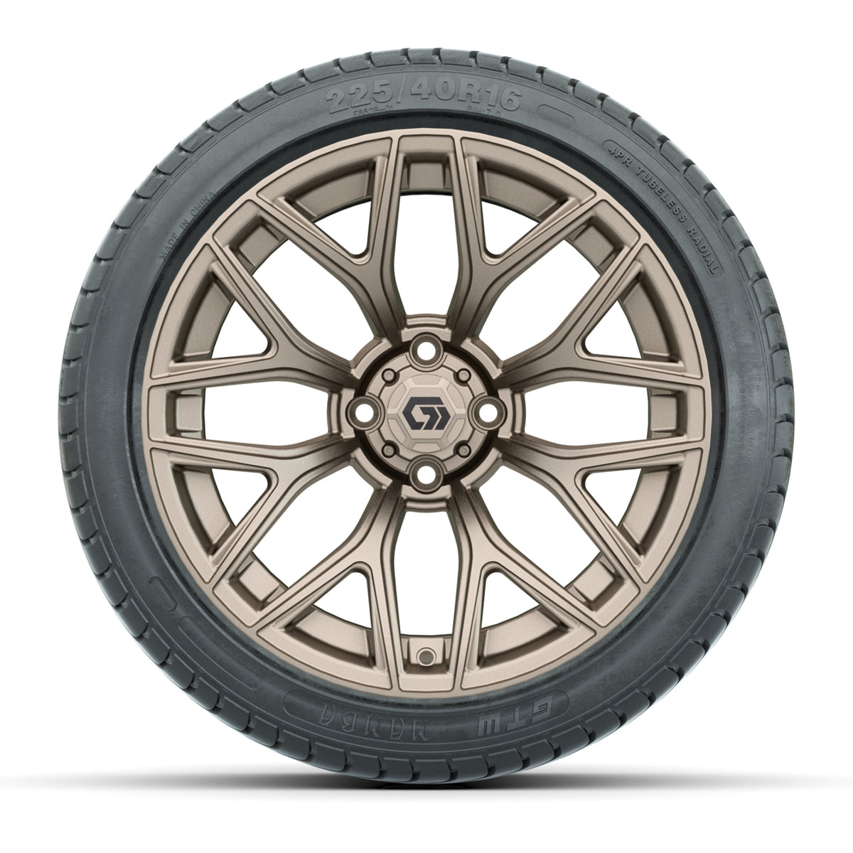 GTW® Monaco Matte Bronze 16" Wheels with 225/40-R16 Mamba Street Tires - Full Set