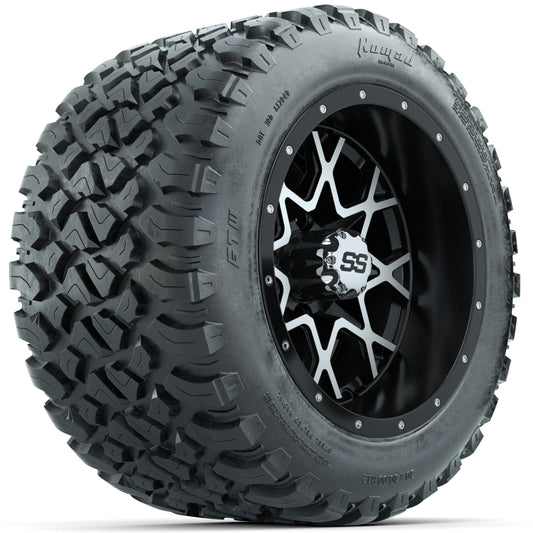 Set of (4) 12" GTW Vortex Wheels with 20x10-R12 GTW Nomad All-Terrain Tires