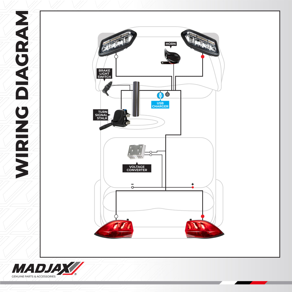 MadJax Club Car Tempo LED Pro Series Light Kit (Years 2018-Up)