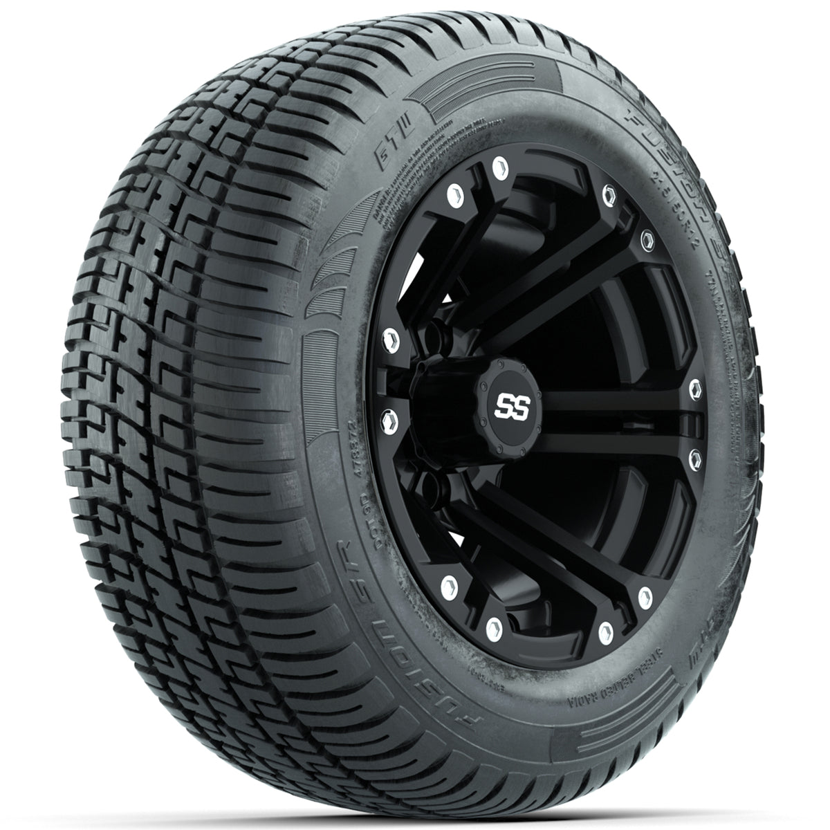 Set of (4) 12" GTW Specter Wheels with 215/50-R12 Fusion S/R Street Tires
