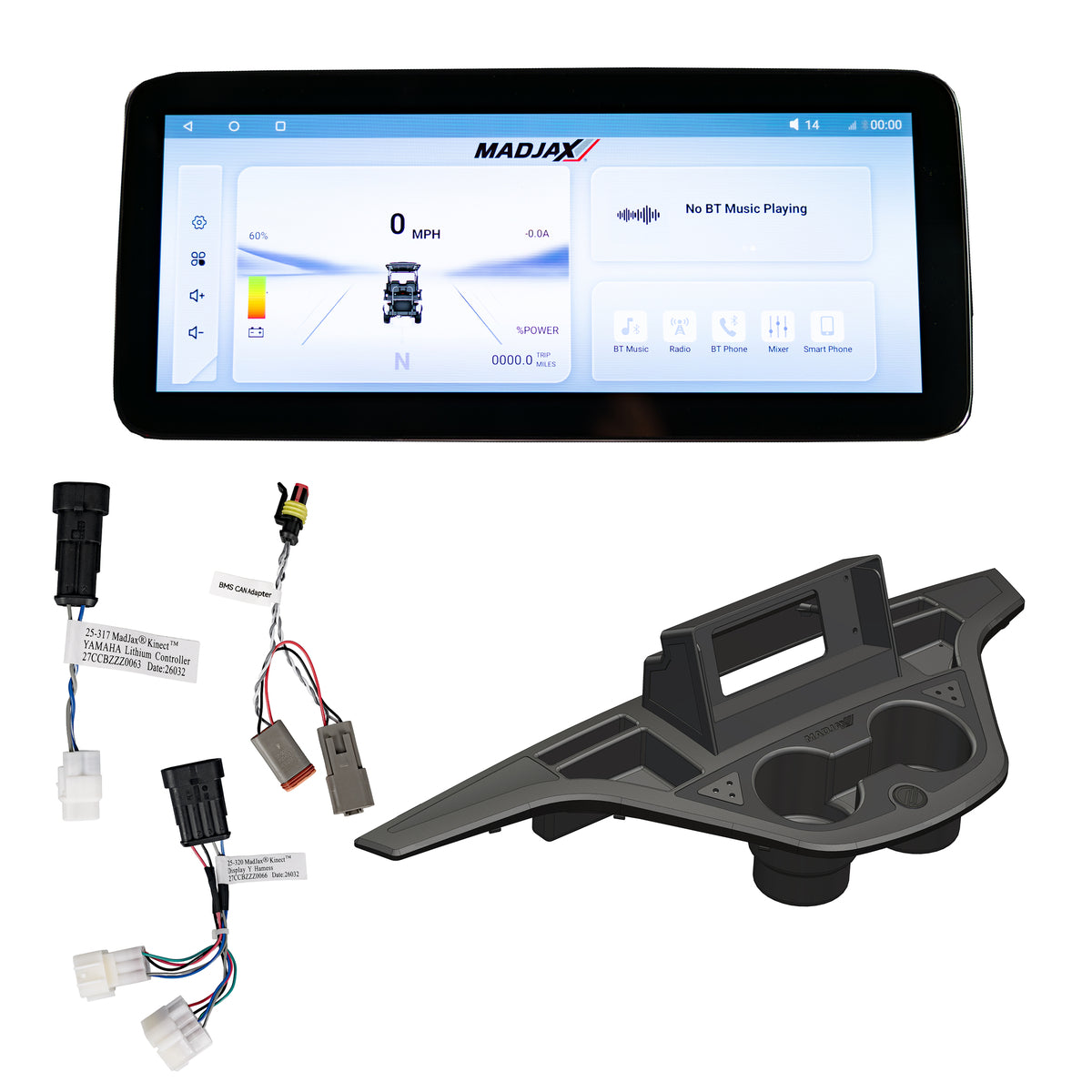 MadJax® Kinect™ Display Screen Kit for A/C motor Yamaha Drive2 with OEM Lithium Battery Setup