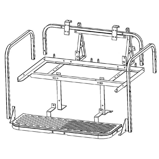 GTW MACH3 Steel Rear Flip Seat Frame Only for Yamaha Drive2 (2017-2028)
