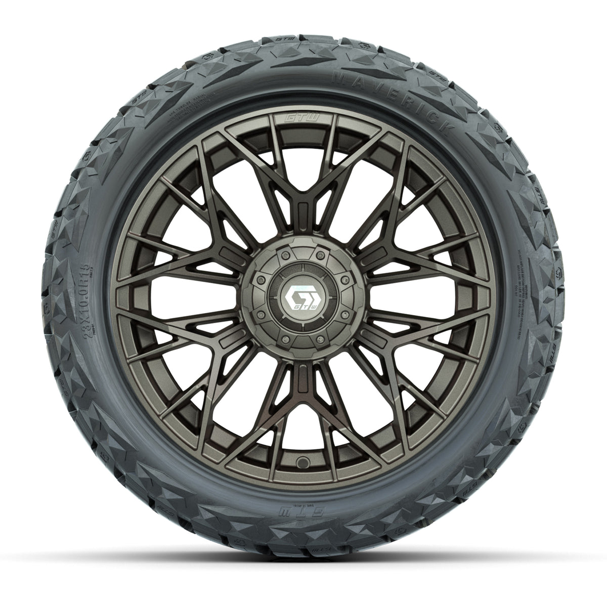 GTW Stellar Matte Bronze 15" Wheels & 23x10.00-R15 Maverick All-Terrain Tires – Set of 4