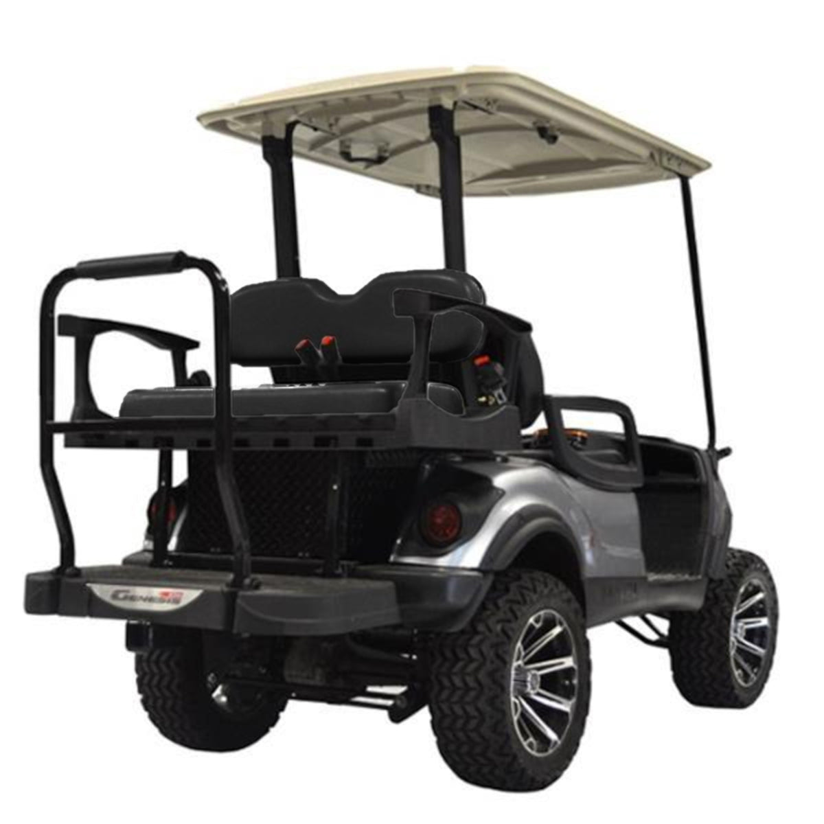 MadJax Genesis 250 Steel Rear Seat Kit with Black Cushions - Yamaha G29/Drive (2007-2016)