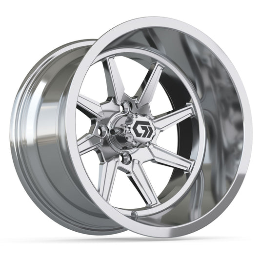 GTW® Reaper Chrome 15" Golf Cart Wheel - Single | Deep Dish