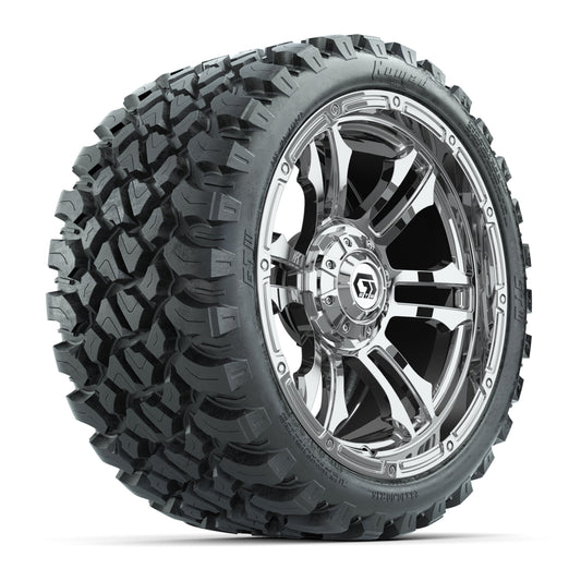 GTW Shogun Chrome 15" Wheels with 23x10-R15 Nomad All-Terrain Tires - Set of 4