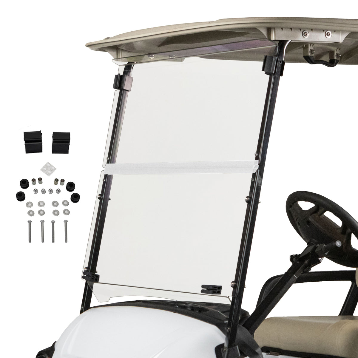 Yamaha Drive2 Clear Folding Windshield | 1/4" Acrylic | 2017-Up