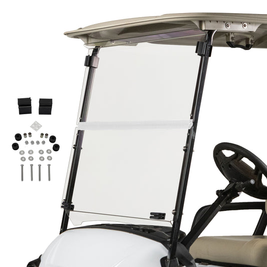 Yamaha Drive2 Clear Folding Windshield | 1/4" Acrylic | 2017-Up