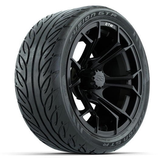 Set of (4) 14" GTW Spyder Wheels with 205/40-R14 Fusion GTR Street Tires