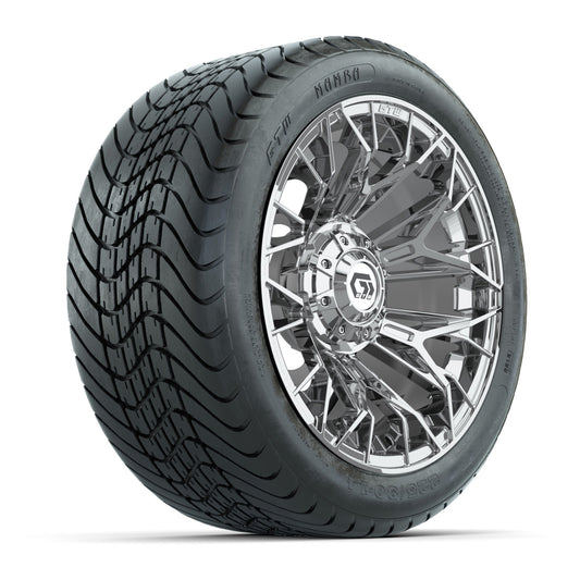 Set of (4) 14" GTW® Stellar Chrome Wheels with 225/30-14 Mamba Street Tire