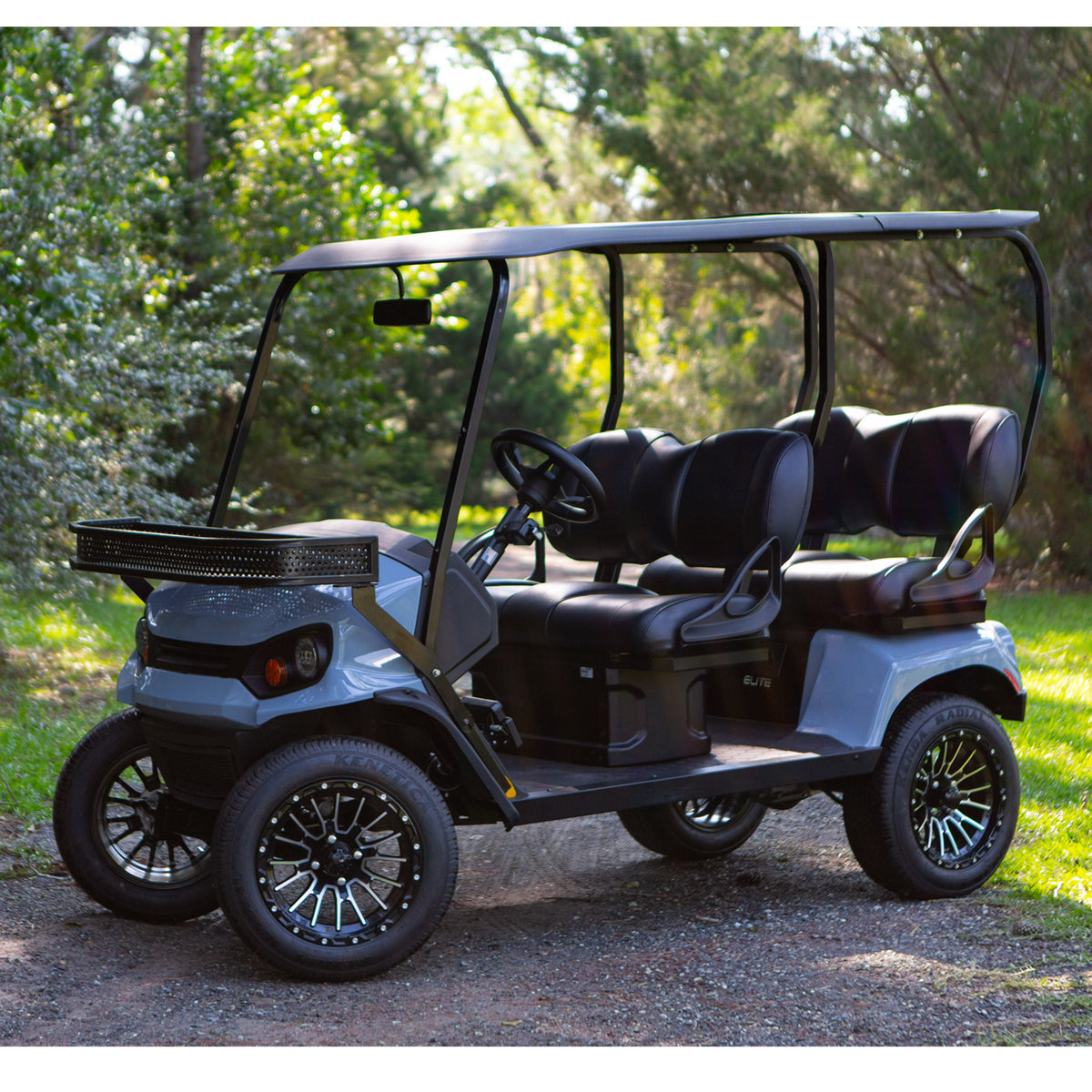 GTW Front-Mount Shooting Clays Basket Kit for EZGO Liberty (2021+) – Black Powder Coat