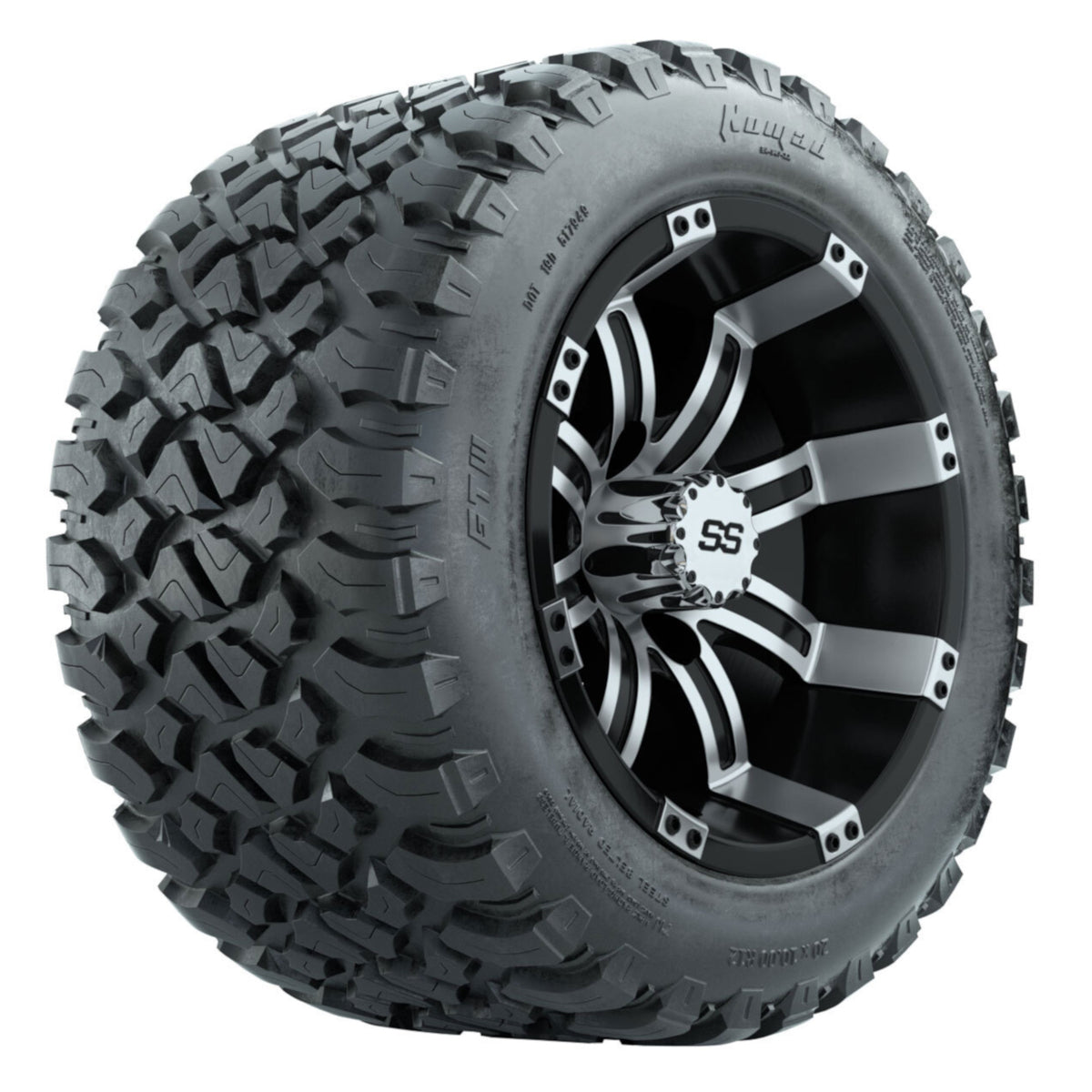 Set of (4) 12" GTW Tempest Wheels with 20x10-R12 GTW Nomad All-Terrain Tires
