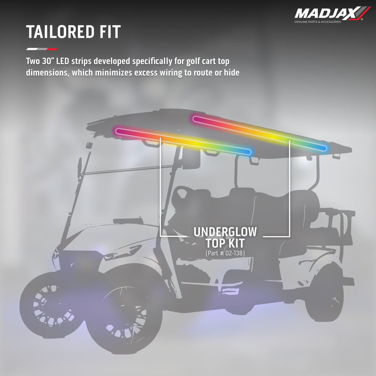 MadJax® Universal LUX Underglow LED Light Kit for Golf Carts