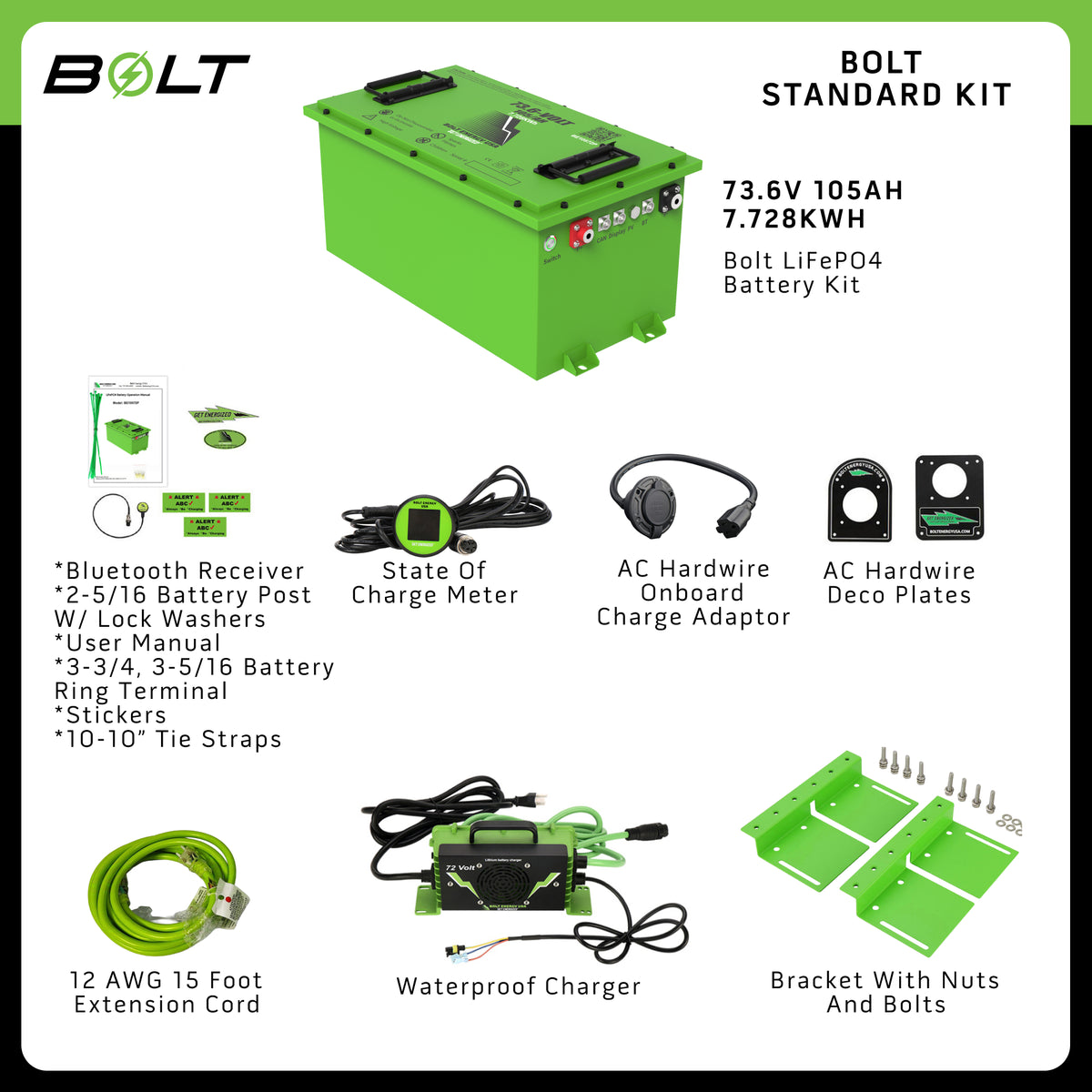 Advanced Ev Advent Bolt Lithium 74v 105ah Bundle 12 Year Warranty