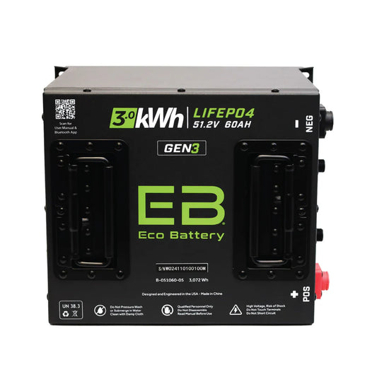Eco Battery 51V 60Ah Lithium Golf Cart Battery with Charger - Cube Style Gen3