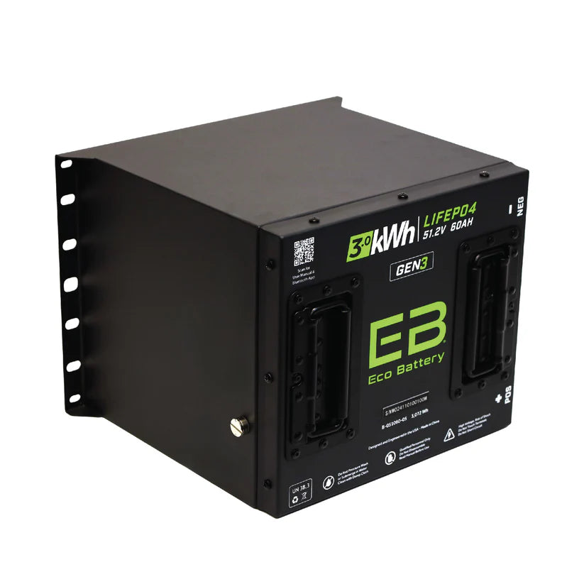 Eco Battery 51V 60Ah Lithium Golf Cart Battery with Charger - Cube Style Gen3