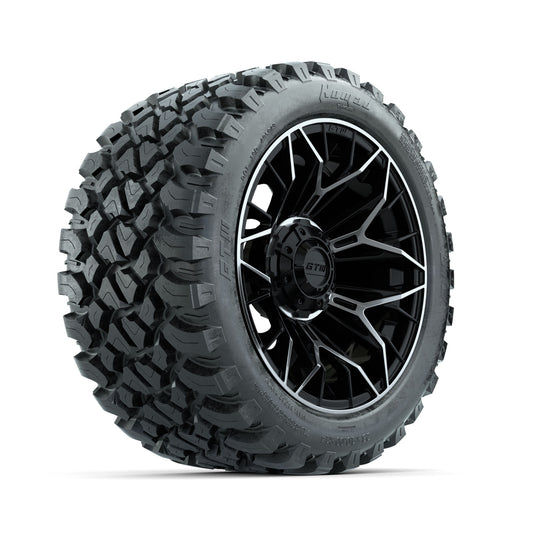 Set of (4) 14" GTW® Stellar Machined & Black Wheels with 23x10-R14 Nomad All-Terrain Tires
