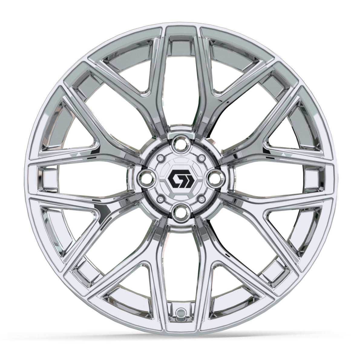 GTW Monaco Chrome 16" Golf Cart Wheel