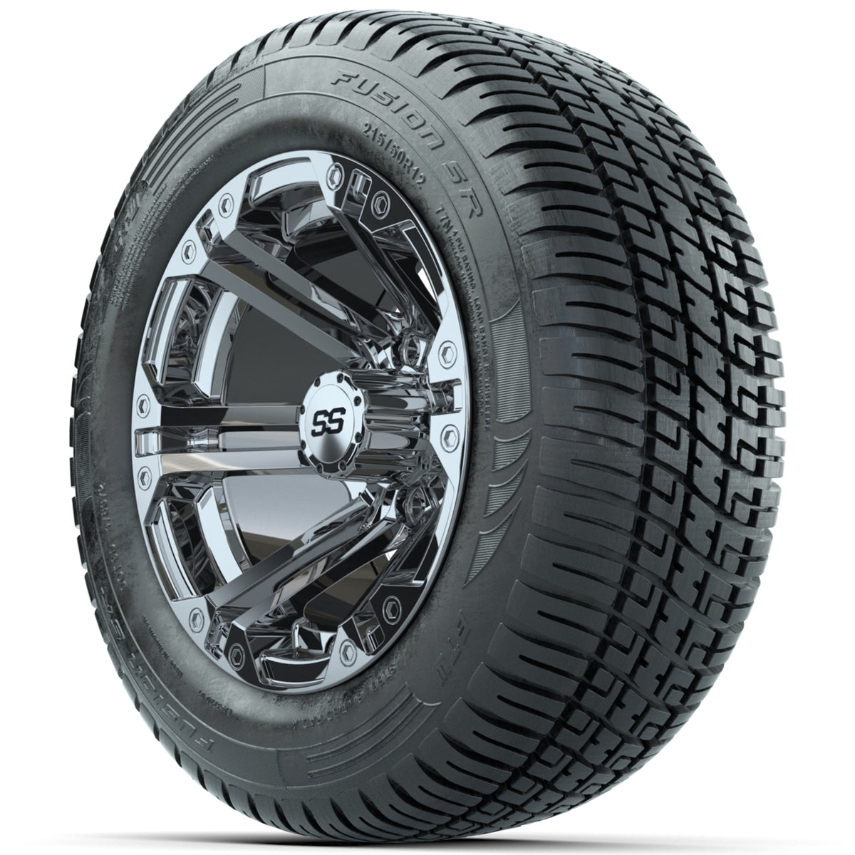 Set of (4) 12" GTW Specter Wheels with 215/50-R12 Fusion S/R Street Tires